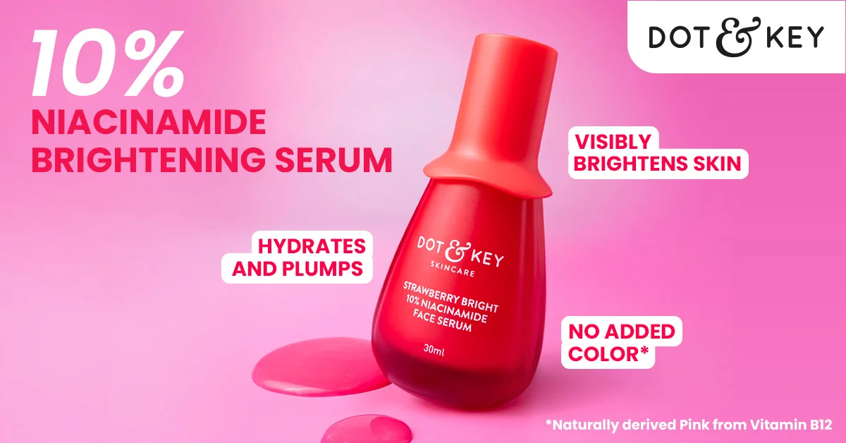 Static ad example: Dot and Key niacinamide serum feature callout ad