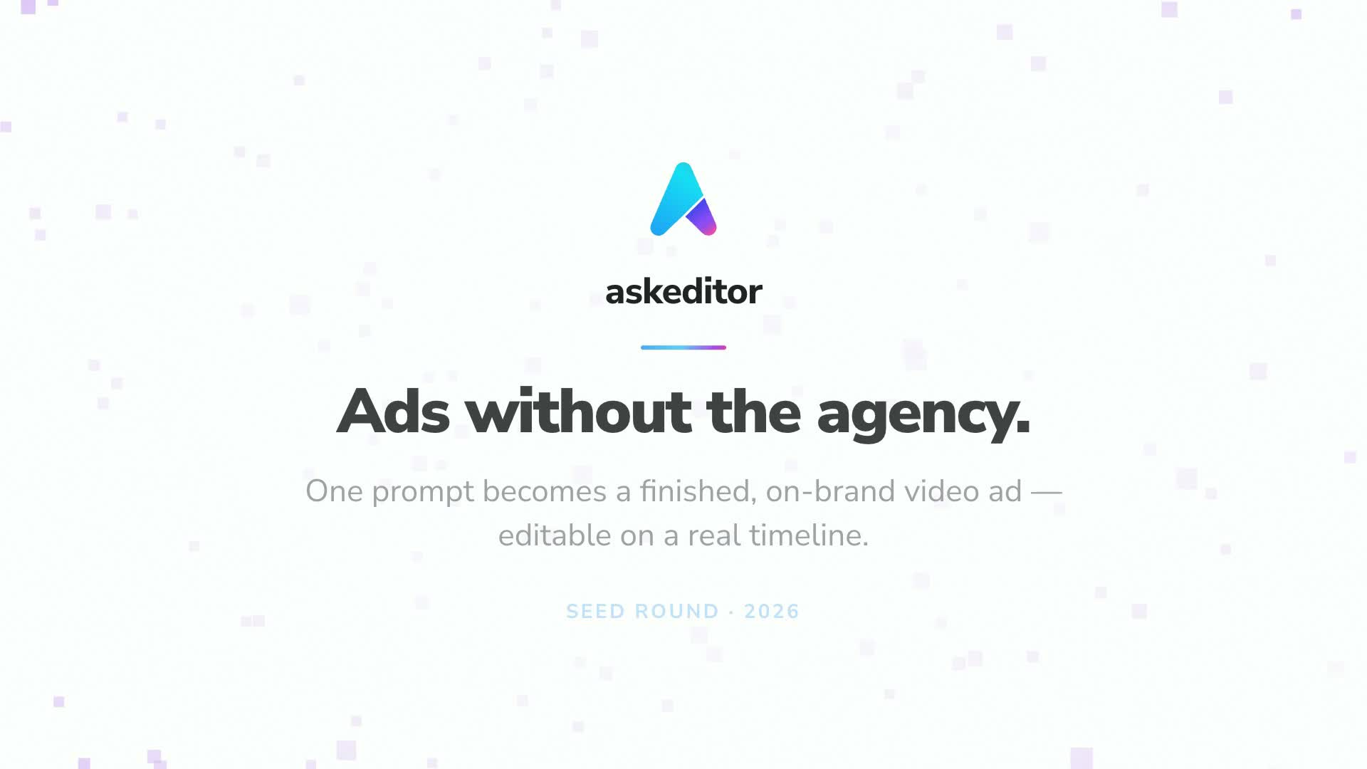 AskEditor — Seed Pitch Deck